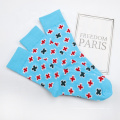 Pas cher drôle motif coloré 100% coton hommes chaussettes en gros